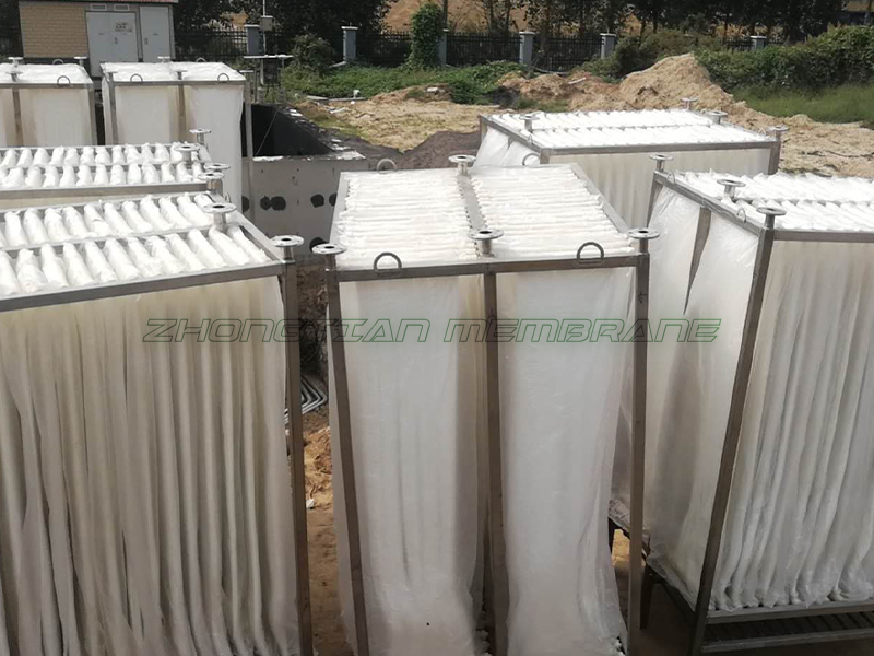 4000吨中水回用MBR膜组安装现场（二）